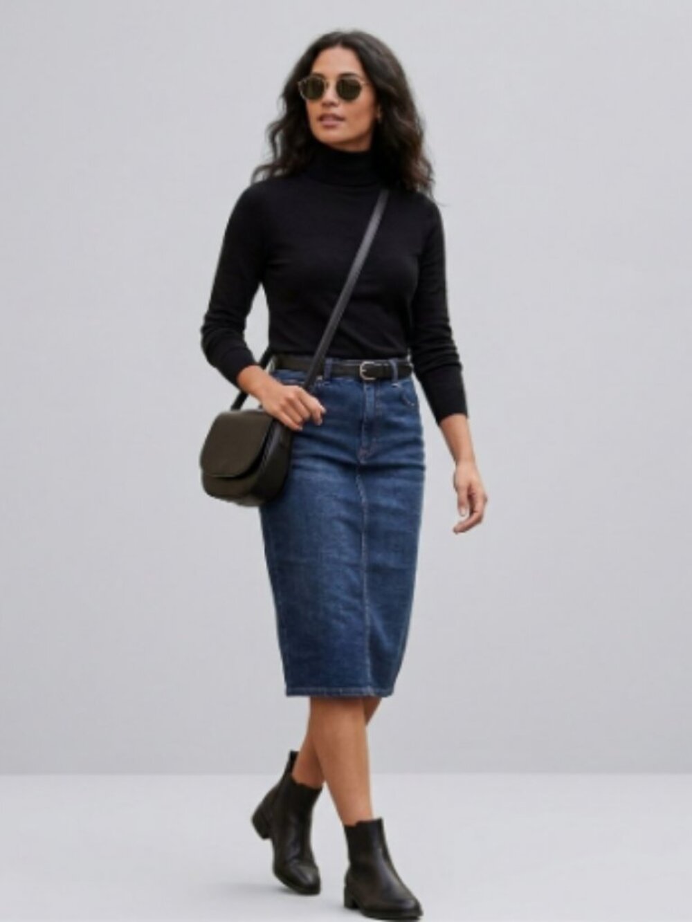 Pilcro by Anthropologie Denim Midi Pencil Skirt Size 14 Blue
